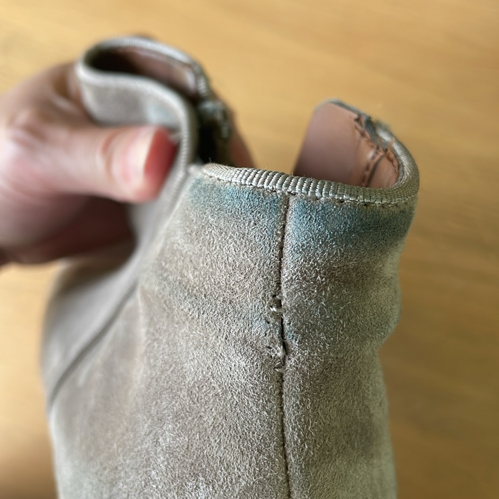 Size 7 nude grey Sam Edelman low booties ankle - Picture 4 of 4